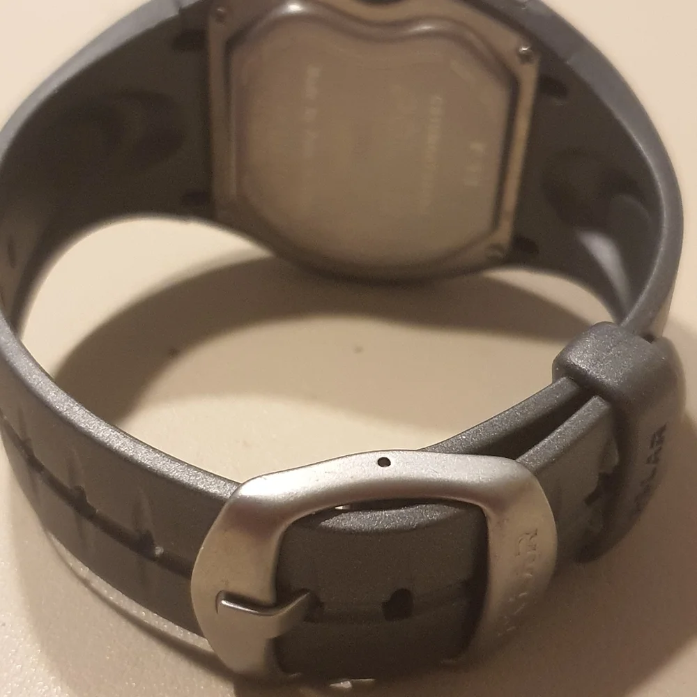 10/$20 Polar F11 Silver/Grey Heart Rate Monitor Unisex Watch (Watch Only)